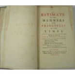 Brown, John An estimate of the manners and principles of the times. London: L. Davis and C. Reymers,