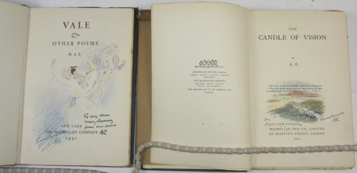 Russell, George William (1867-1935) - "A.E." Vale & other poems. New York, 1931. Presentation copy