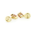 GAMBLING INTEREST - A pair of novelty cufflinks each with enamel detail, one terminal depicting a