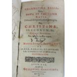 Grammatica Regia  Leiden: W. Christianus, 1650. 12mo, title-page in red and black, contemporary