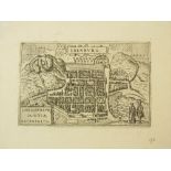 Edinburgh - Valegio, Francesco  Edenburg, Edenburgum Scotiae metropolis; engraved plan/view, 85 x