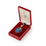 The Worshipful Guild of Scriveners - A gilt and enamelled Past Master's badgefor Reginald Geoffrey