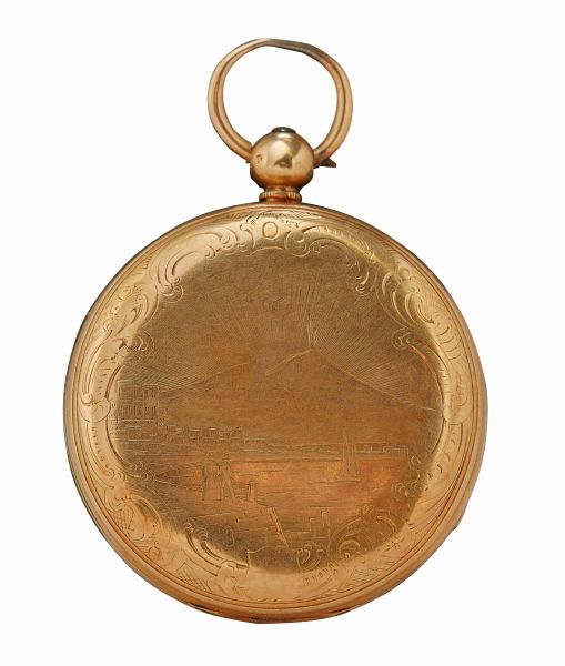 An 18ct gold cased wrist watch (Whytock of Dundee)open faced, key wind, gilt dial, Roman numerals, - Image 2 of 2