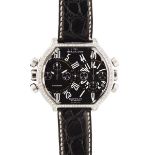 DE LA COUR - A dual time gentleman's diamond set wrist watchBi-Chrono, limited edition no. 466,