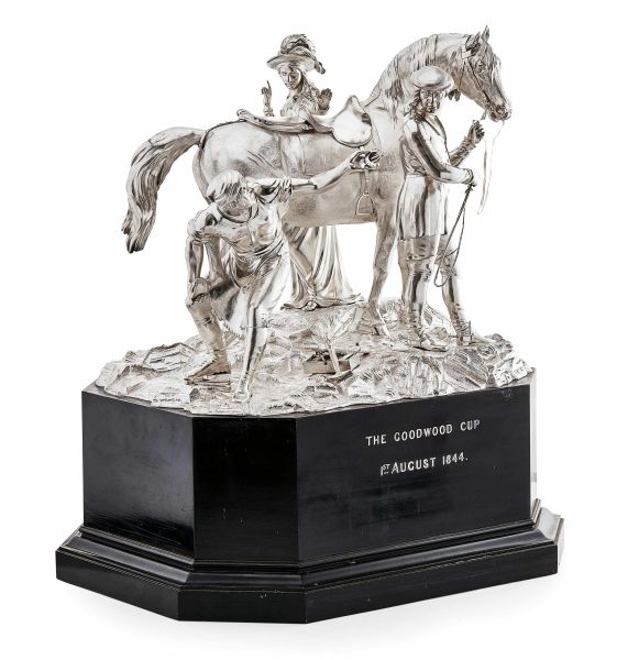 An Important Early Victorian Horse Racing Trophy - Goodwood 1844J S Hunt, London 1844-45, modelled