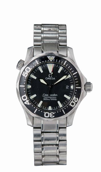 OMEGA - A gentleman's wrist watchSeamaster Professional, black dial, and bezel, sweep second hand,