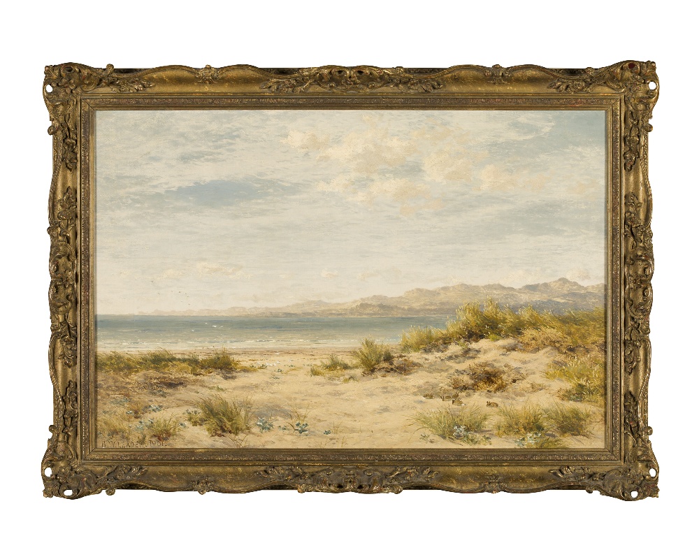 BENJAMIN WILLIAMS LEADER (BRITISH 1831-1921)ON THE SANDS AT HARLECHSigned and dated 1901, oil on - Image 2 of 2
