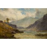 ALFRED DE BREANSKI SENIOR (BRITISH 1852-1928)GLEN SHIEL N.B.Signed, signed and inscribed verso,