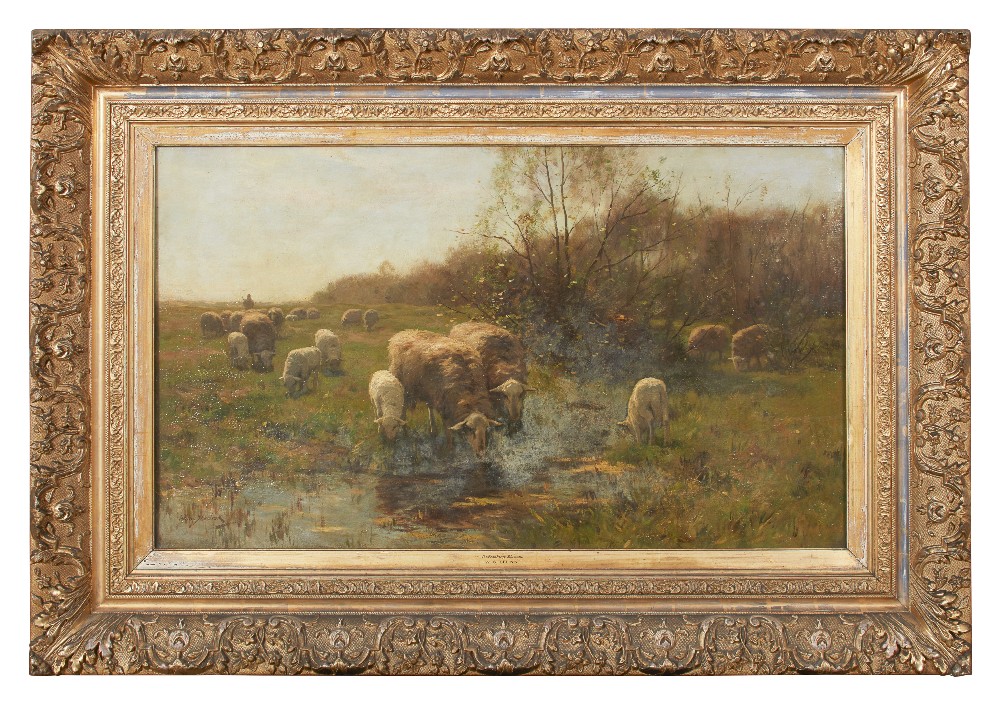 WILLEM STEELINK (DUTCH 1856-1928)REFRESHING STREAMSigned, oil on canvas62cm x 107cm (24cm x 42in)