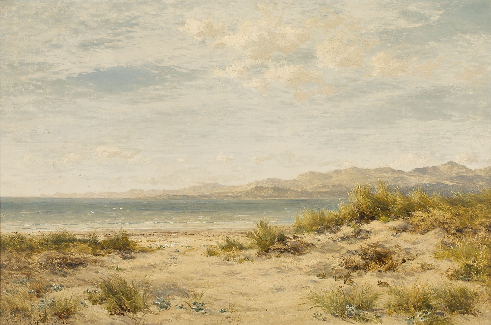 BENJAMIN WILLIAMS LEADER (BRITISH 1831-1921)ON THE SANDS AT HARLECHSigned and dated 1901, oil on