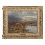LOUIS BOSWORTH HURT (SCOTTISH 1856-1929)THE RAINY MOORLANDSigned, oil on canvas31cm x 41cm (12in x