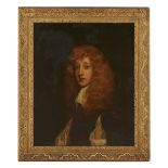 MANNER OF SIR PETER LELYHALF LENGTH PORTRAIT OF BOY WITH LACE CRAVATOil on canvas74cm x 61cm (29in x