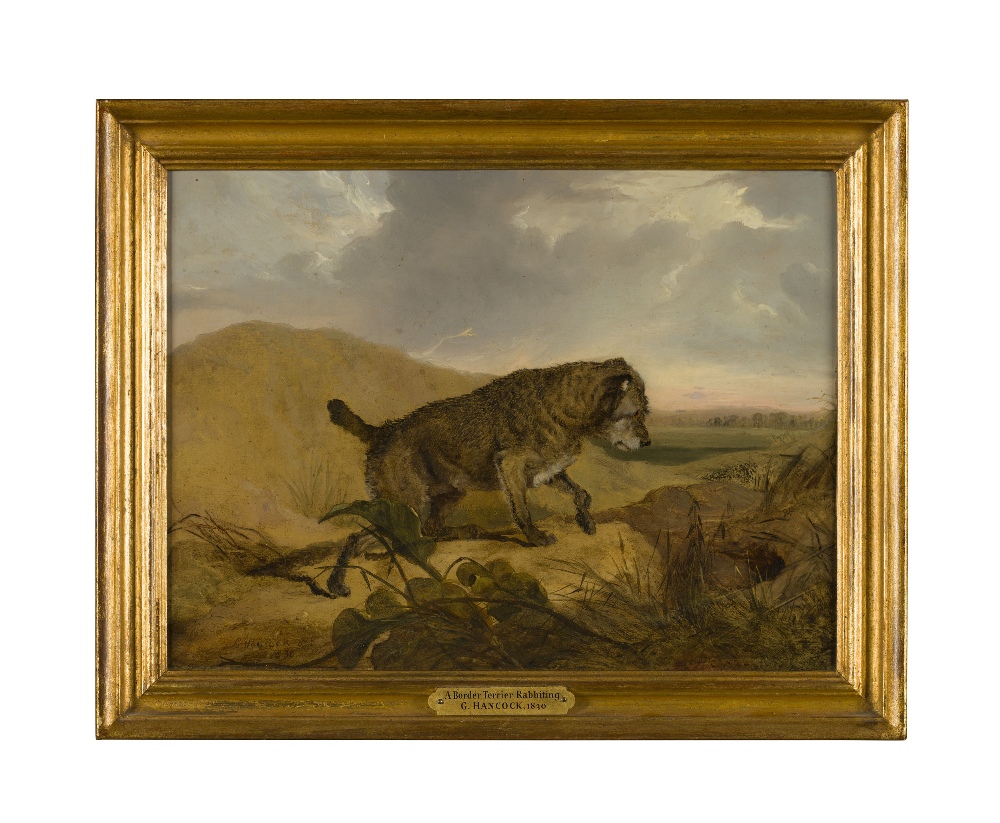 CHARLES HANCOCK (BRITISH 1802-1877)A BORDER TERRIER RABBITINGSigned and dated 1830, oil on panel24cm - Image 4 of 4