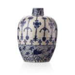 RARE BLUE AND WHITE JARJIAJING MARK AND OF THE PERIODof ovoid form, the rounded body decorated