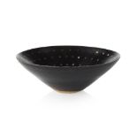 JIZHOU WHITE-SPOTTED BLACK-GLAZED BOWLSONG DYNASTYof flared conical form, decorated to the