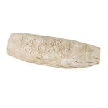 CARVED IVORY WRIST RESTQING DYNASTY, 18TH/19TH CENTURYof typical form with curving sides, the