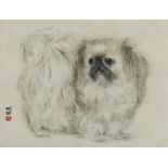 FEI CHENGWU (B. 1914)PEKINGESEink and colour on paper, signed, with one seal of the artist,