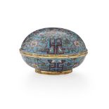 CLOISONNÉ BOX AND COVERQING DYNASTY, 19TH CENTURYof circular form with domed cover, decorated with