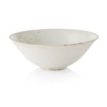 QINGBAI POTTERY BOWLSONG DYNASTYthe thinly potted flared sides covered in pale cream glaze, the