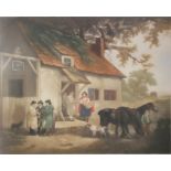 H.T. Greenhead, a mezzo tint engraving after George Morland THE FOX INN Signed bottom right,