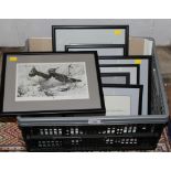 Terence Lambert, and assortment of limited edition black and white prints, framed and mounted,