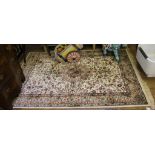 An ivory ground Shahbaz-design drawing room rug, 200cm x 140cm