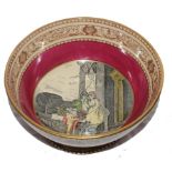 An Adams 'Cries of London' fruit bowl with 'Duke Cherries' illustrated to centre of bowl and all