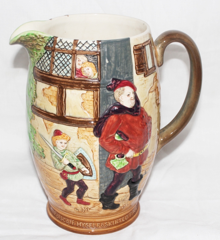 A Beswick Falstaff and Skirted page jug from the Shakespeare series circa 1948, 20 cm high