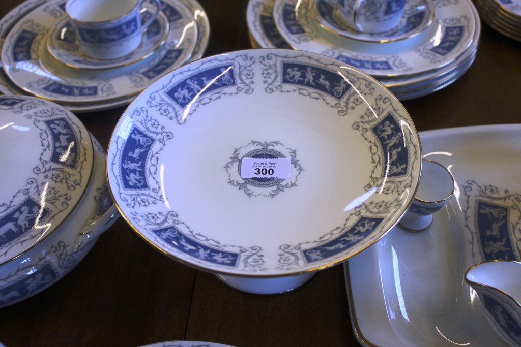 A Coalport seventy-piece service of the 'Revlery' range consisting cups saucers, plates, tureens,