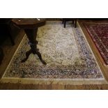 An ivory ground Kashmir 'Tree of Life' drawing room rug, 240cm x 160cm