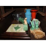 An assortment of mid 20th century household ceramics and metal ware, to include jugs, tea pots,