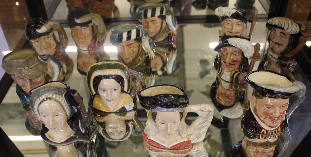 An assortment of Royal Doulton Toby jugs, to include Henry VIII and some of his wives (12)