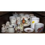 A broad selection of Royal Family memorabilia to include mugs, cups, saucers, jugs, etc