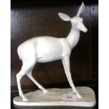 A white biscuit porcelain model of an impala by Vista Alegre of Portugal circa 1970