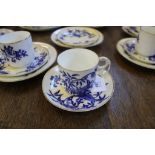 A thirty five piece blue and white English Victorian tea service, comprising cups, saucers,