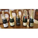 A selection of five champagnes, to include:   Lanson Champagne Black Label Brut 75 cl;  Paul