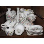 A broad assortment of Aynsley 'Pembroke' range household ceramics, to include vases, flowerpots,