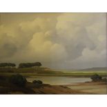 Pierre De Clausade, French (1910 - 1975), oil on canvas  PAYSAGE LANDAIS Framed and mounted, 48cm