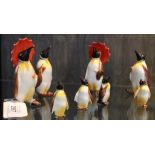 A selection of Beswick ceramic figurines of penguins, the larger 11cm high, smaller 5cm high £40-60