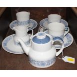 A Royal Doulton part tea service, to include three cups and saucers, teapot, etc  £20-40