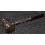 A carved African blackwood gavel, 23cm long  The Art Deco Carvings of W. G. Collins (1872-1959)