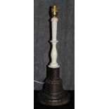 A wood and ivory column lamp, 47cm high The Art Deco Carvings of W. G. Collins (1872-1959)