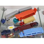 Five Matchbox articulated lorries, including Pickfords Copper-Jarrett and Thames Cattle Truck (5)