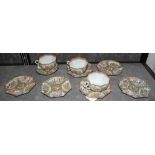 A selection of early 20th century Chinese famille rose, to include three octagonal shaped tea