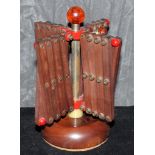 A zigzag wool winder, 83cm extended The Art Deco Carvings of W. G. Collins (1872-1959) Worshipful