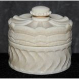 An ivory pot with cover, 4.5cm The Art Deco Carvings of W. G. Collins (1872-1959) Worshipful Company