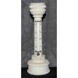 An ivory thermometer and compass, 14cm high The Art Deco Carvings of W. G. Collins (1872-1959)