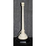 An ivory column lamp stand, 48cm high The Art Deco Carvings of W. G. Collins (1872-1959)