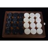 A draughts set