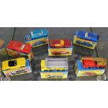 Seven Matchbox Superfast, including Lotus Europa and Mercury Fire Chief in original boxes, (7)